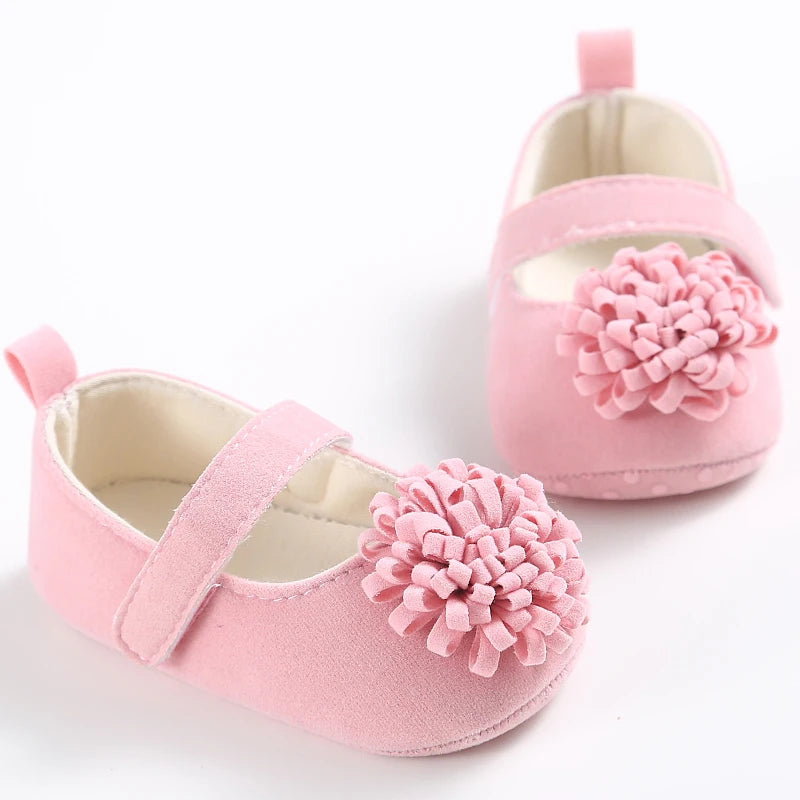 Spring and Autumn 0-18M Newborn Baby Shoes Flower Decoration Princess Shoes Fashion Preschool Soft Soled Anti Slip Baby Shoes