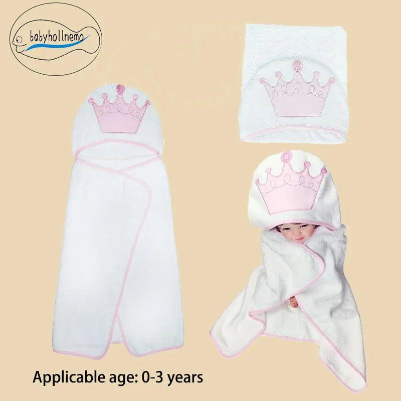 Cartoon Baby Bath Towel cotton soft Bathrobe Hooded Swaddle Towel Skin-friendly Machine Washable for Boys Girls
