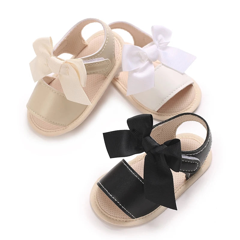 3-Color Girls Prewalker Baby Shoes Summer 0-18 Months Baby Shoes Soft Soles Breathable Sandal Toddlers