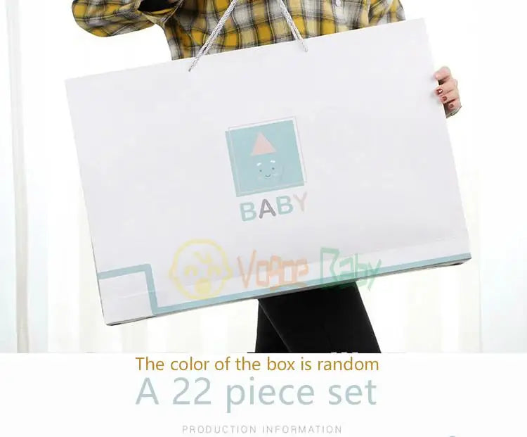 18/22 Pieces Newborn Clothes Baby Gift Pure Cotton Baby Set 0-6 Months Autumn And Winter Kids Clothes Suit Unisex Without Box