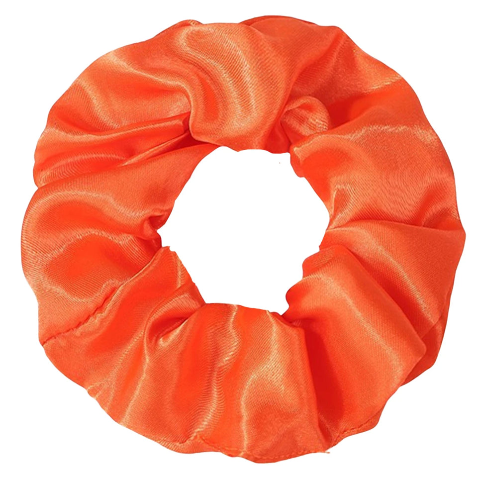6pcs/lot Hair Scrunchies Bands Scrunchy Ties Ropes Ponytail Holder for Women or Girls Accessories Satin Headwear Solid 100 Color