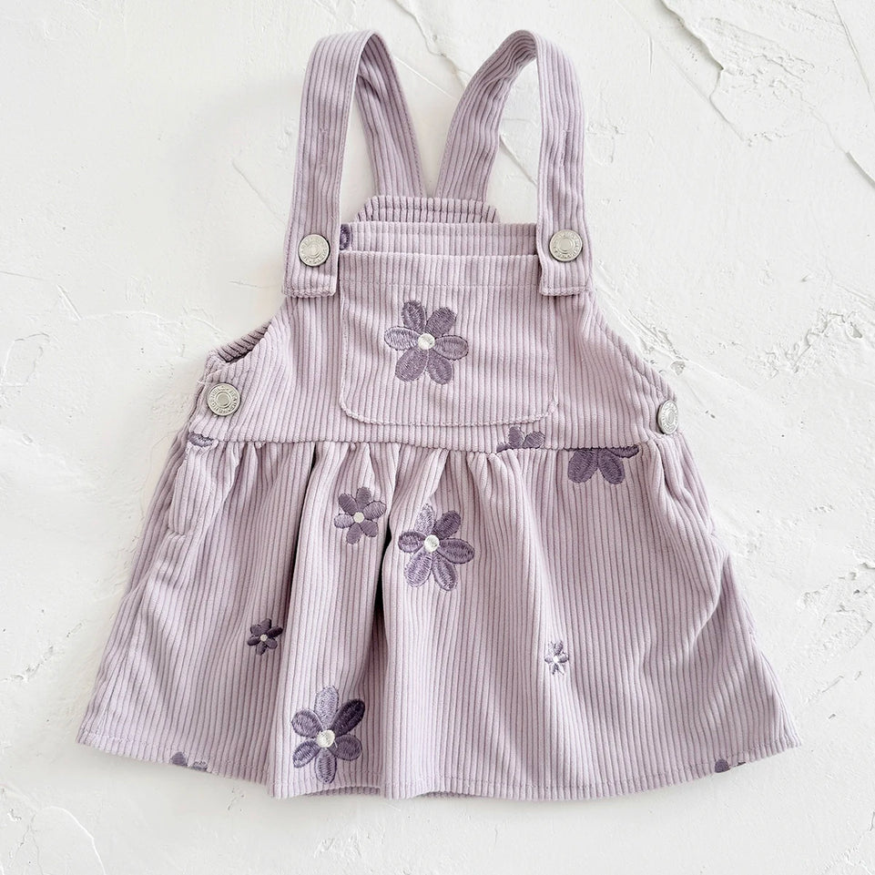 Ins Baby Clothes Girls Denim Dresses Flowers Embroidery Strap Skirt Infant Kids' Dresses One-piece Overall 2 Years Girl Clothes