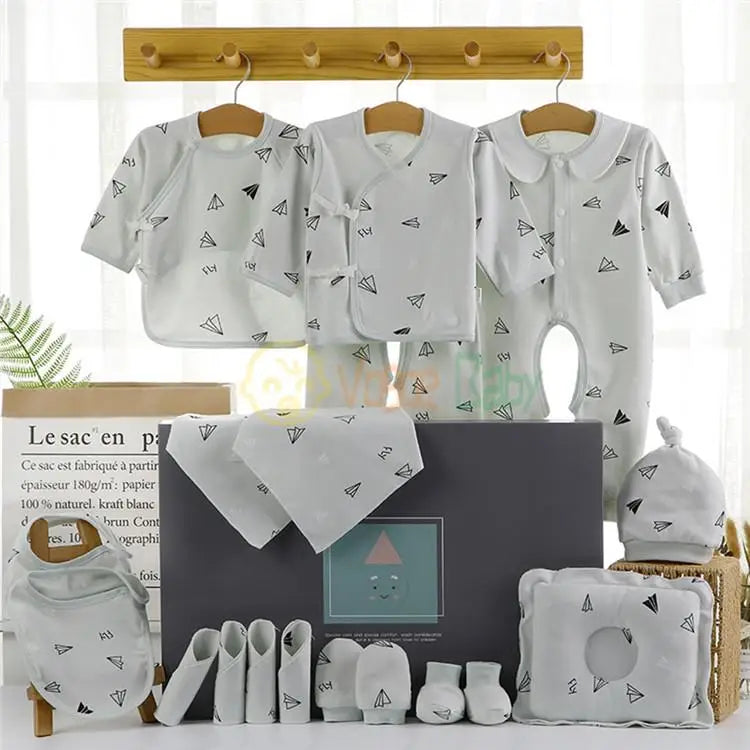 18/22 Pieces Newborn Clothes Baby Gift Pure Cotton Baby Set 0-6 Months Autumn And Winter Kids Clothes Suit Unisex Without Box