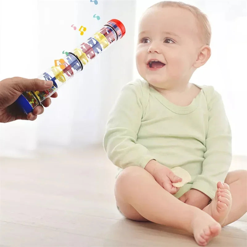 Montessori Baby Rain Stick Musical Toy Baby Rattles Early Educational Toy Musical Instrument Sensory Toys for Kids Children Gift