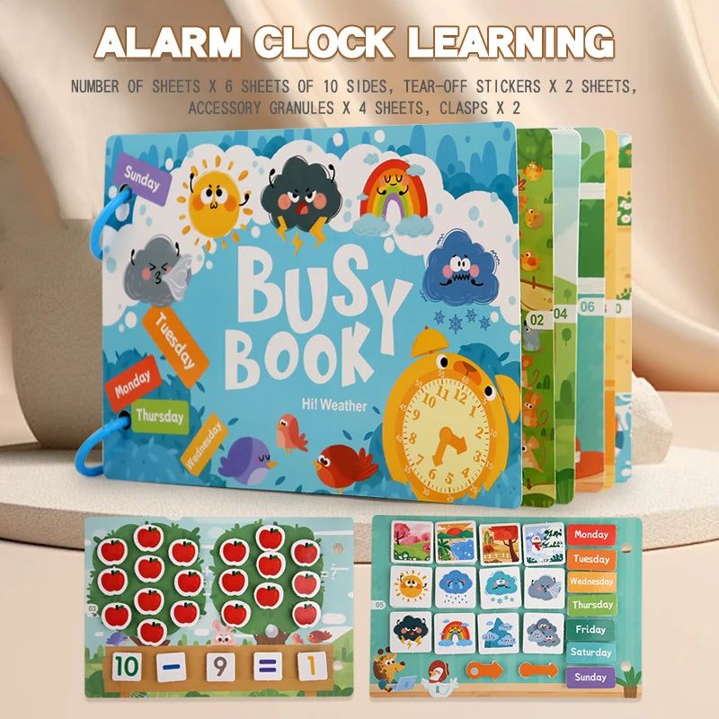 Montessori Baby Busy book My First Quiet Book Paste Early Learning Education Children Toy Matching Puzzles Game For Baby Gift