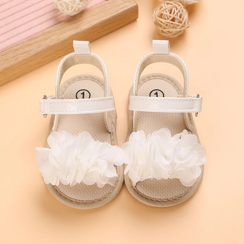 Baby Shoes Baby Shoes 0-18 Months Female Infant Fashion Flower Sandals Non slip Soft Sole Walking Shoes