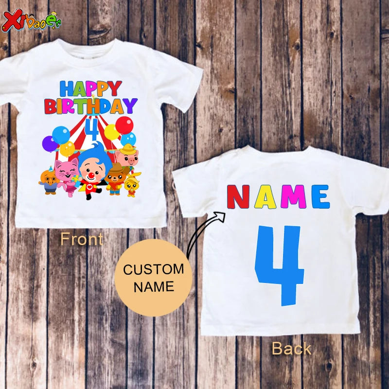 boy Birthday Shirt Girl Shirts Party Shirt for Kids Personalized Name Shirt Toddler Baby Gift 3 1st Clothes Boy Tee Girl Shirt