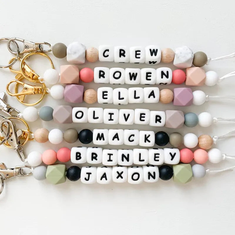 Y2k handmade name keychain | personalized | customized | baby gift | beaded | backpack, purse hangings