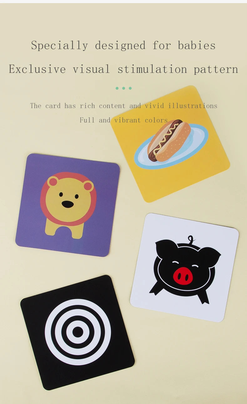 Baby Visual Stimulation Cards Sensory Toy Parent-child Interaction Learning Educational Toy For Newborn Baby Gift