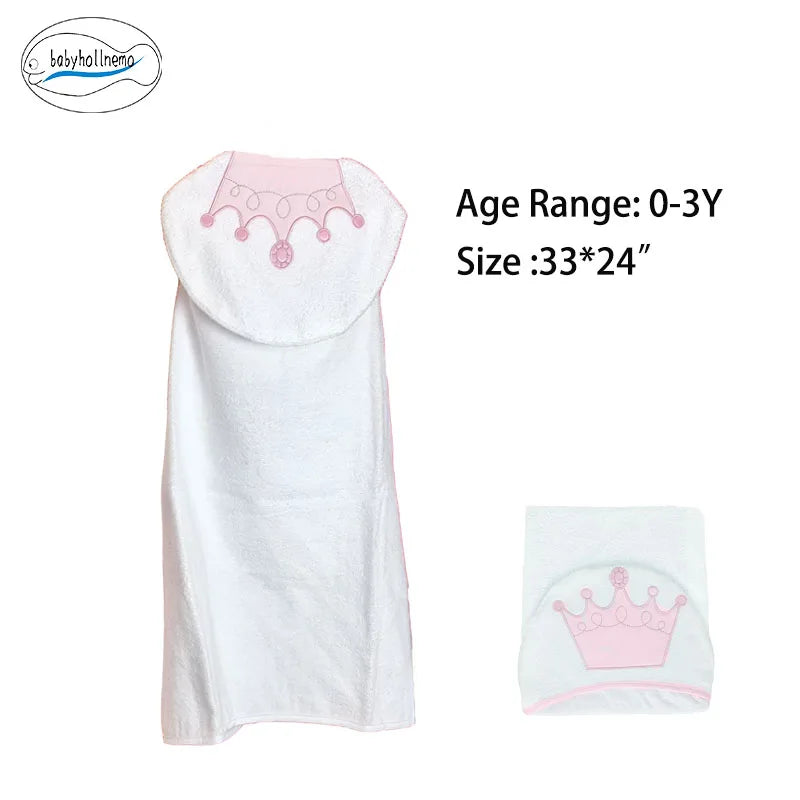 Cartoon Baby Bath Towel cotton soft Bathrobe Hooded Swaddle Towel Skin-friendly Machine Washable for Boys Girls