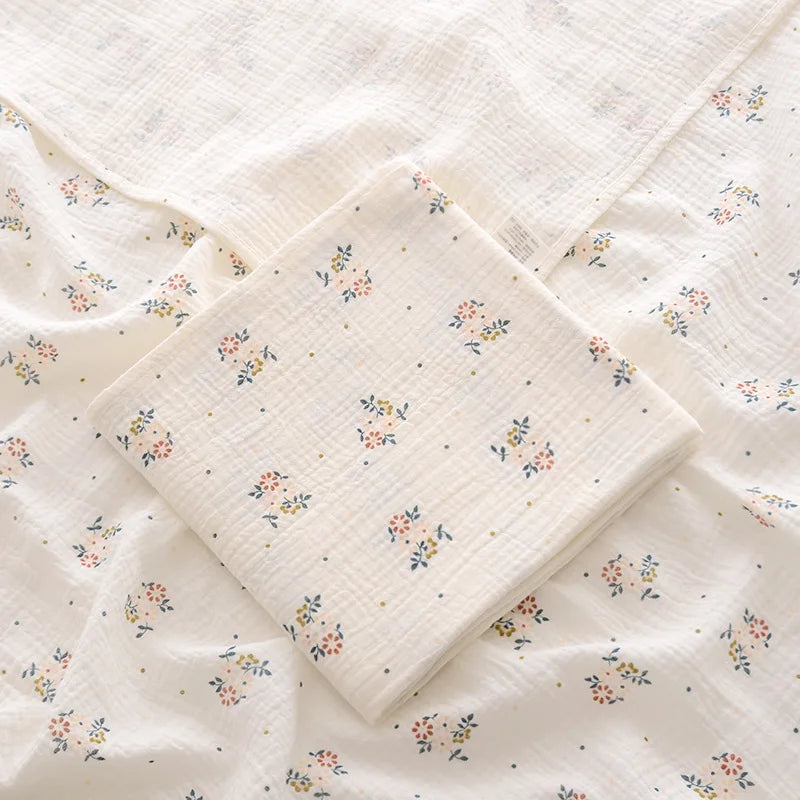 100X100cm Baby Receive Blanket for Newborn Cotton Muslin Swaddle Blanket Bedding Infant Bath Towel Baby Items Mother Kids