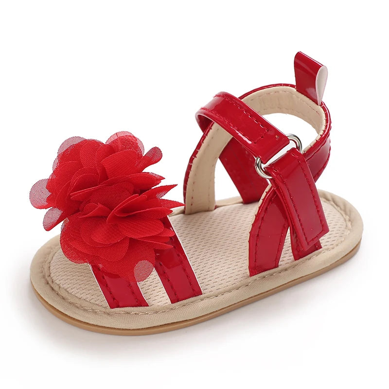 Baby Shoes Baby Shoes 0-18 Months Female Infant Fashion Flower Sandals Non slip Soft Sole Walking Shoes