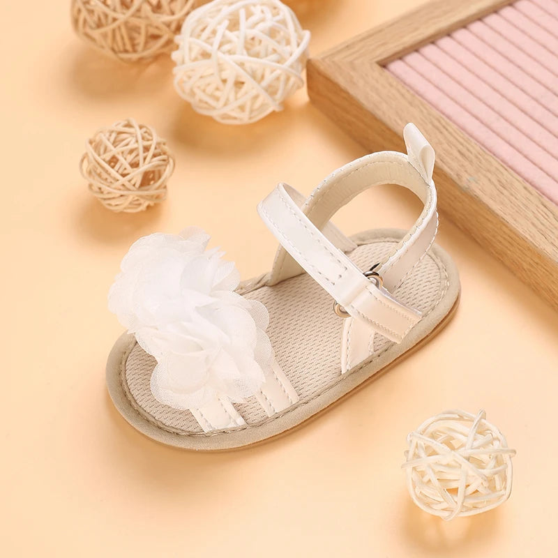 Baby Shoes Baby Shoes 0-18 Months Female Infant Fashion Flower Sandals Non slip Soft Sole Walking Shoes
