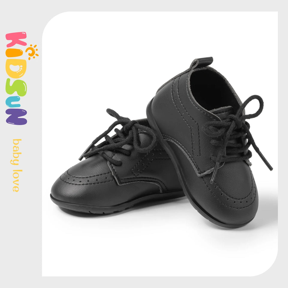 Classic Lace-up Baby Shoes Spring Boy and Girl British Style Baby Shoes Multi-color Baby Rubber Soles Non-slip Walking Shoes