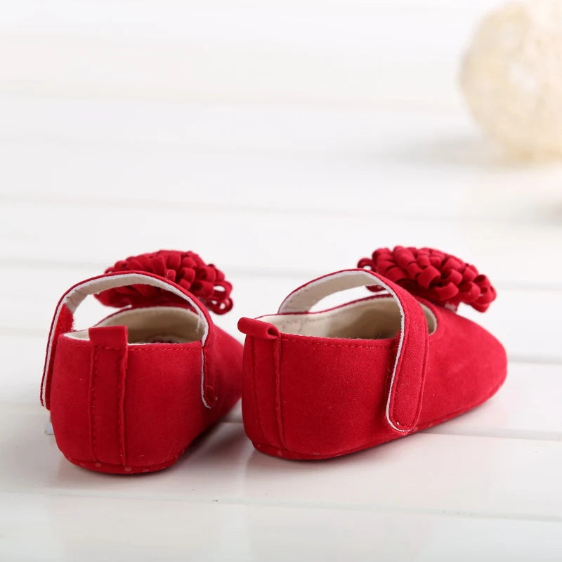 Spring and Autumn 0-18M Newborn Baby Shoes Flower Decoration Princess Shoes Fashion Preschool Soft Soled Anti Slip Baby Shoes