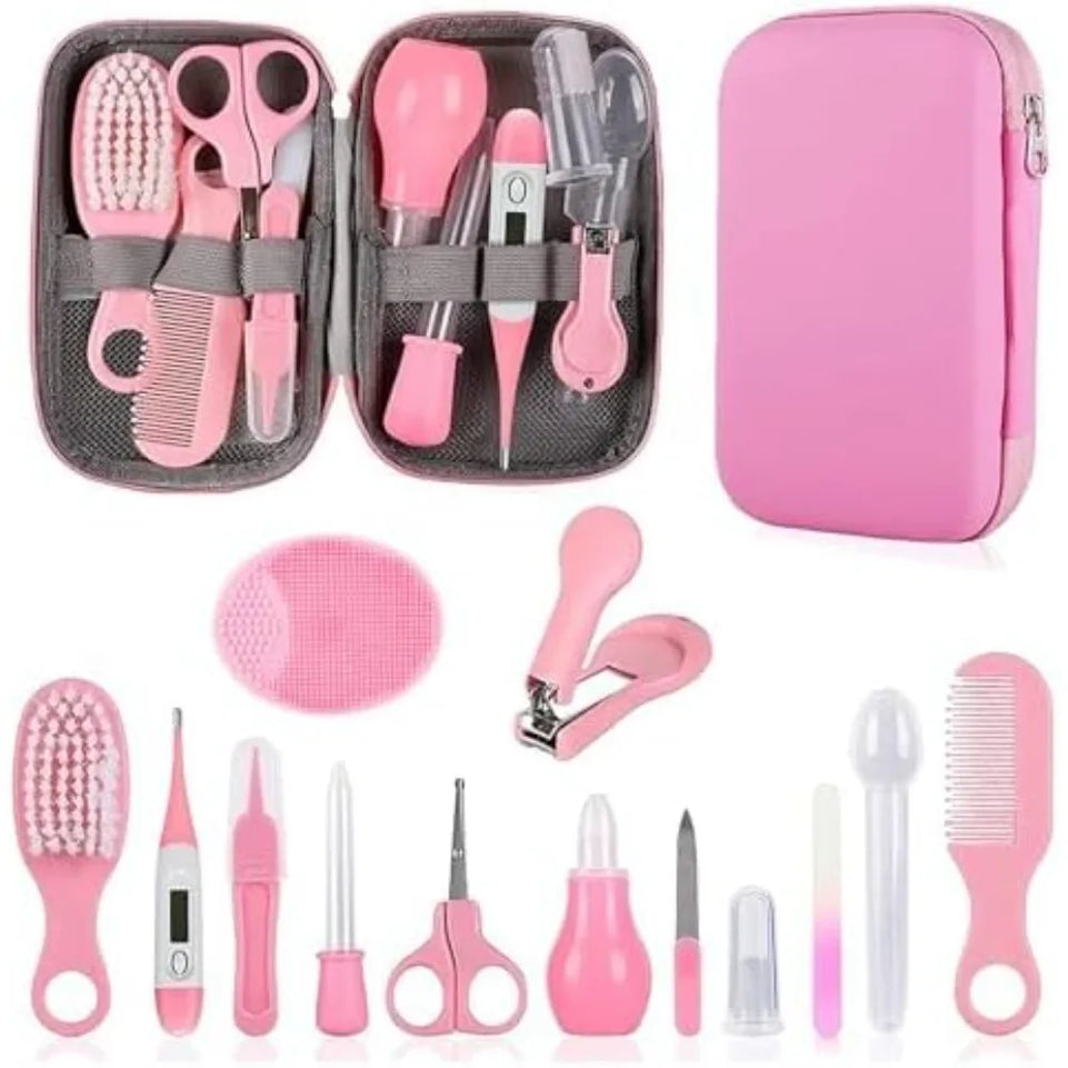 Baby Healthcare and Grooming Kit Baby Safety Set Newborn Nursery Health Care Set with Hair Brush Nail Clippers for Baby Care Kit