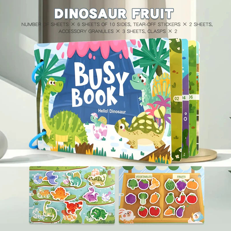 Montessori Baby Busy book My First Quiet Book Paste Early Learning Education Children Toy Matching Puzzles Game For Baby Gift