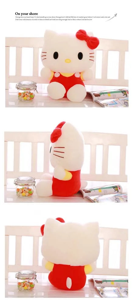 20cm Hello Kitty Plush Toys Cute Sanrio Movie KT Cat peluche Dolls Soft Stuffed kawaii Hello Kitty Toy Baby Christmas Gift