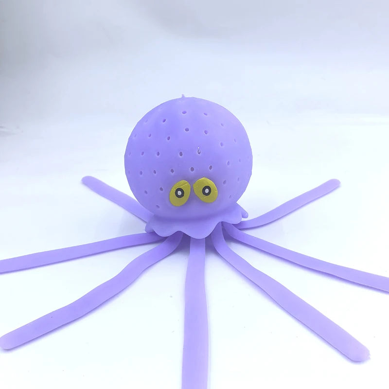 Summer Swimming Play Water Bathroom Toy Baby Bath Toys Sponge Water Absorbing Octopus Squeezing Stress Relief Toys for Children