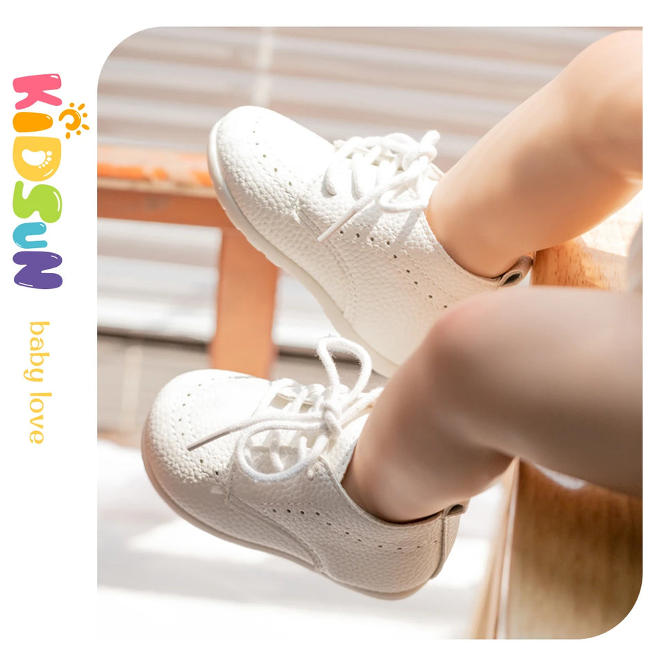 Classic Lace-up Baby Shoes Spring Boy and Girl British Style Baby Shoes Multi-color Baby Rubber Soles Non-slip Walking Shoes