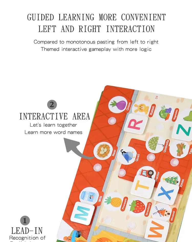 Montessori Baby Busy book My First Quiet Book Paste Early Learning Education Children Toy Matching Puzzles Game For Baby Gift