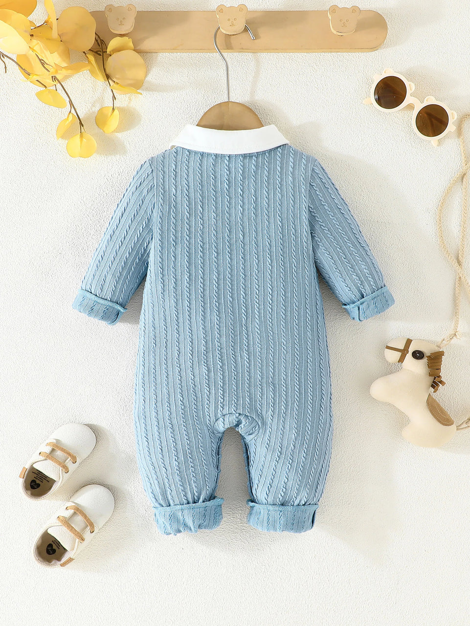 Newborn Baby Clothes 0 to 12Months Tiny Button Onesies For Baby Boys Girls Long Sleeve Infant Romper Toddler Jumpsuit