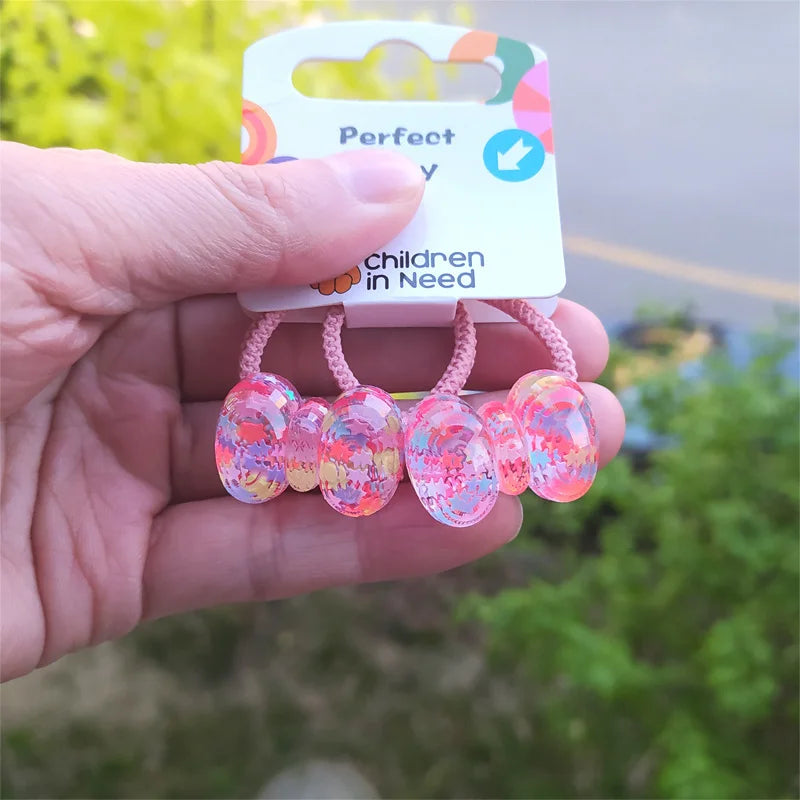 2PCS Cute Star Flower Grape Princess Headwear Kids Elastic Hair Bands Cartoon Baby Headdress Children Ropes Girls Accessories