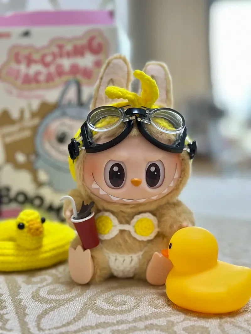 Labubu Clothing Summer Clothes Bikini Baby Clothes Glue Doll Pendant Potato Chip Clothes Replace Packaging Decoration