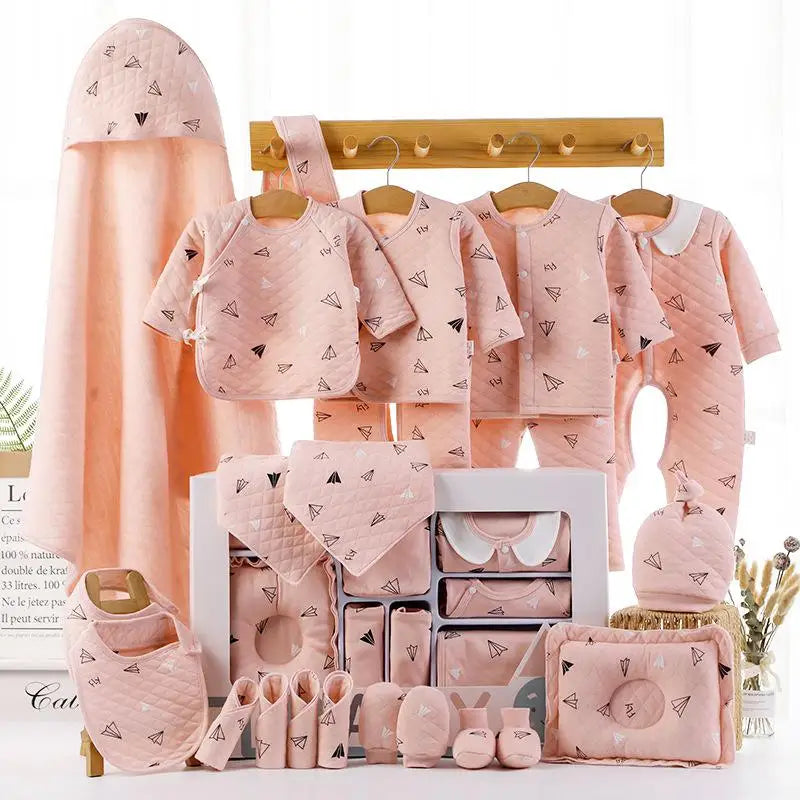 18/22 Pieces Newborn Clothes Baby Gift Pure Cotton Baby Set 0-6 Months Autumn And Winter Kids Clothes Suit Unisex Without Box