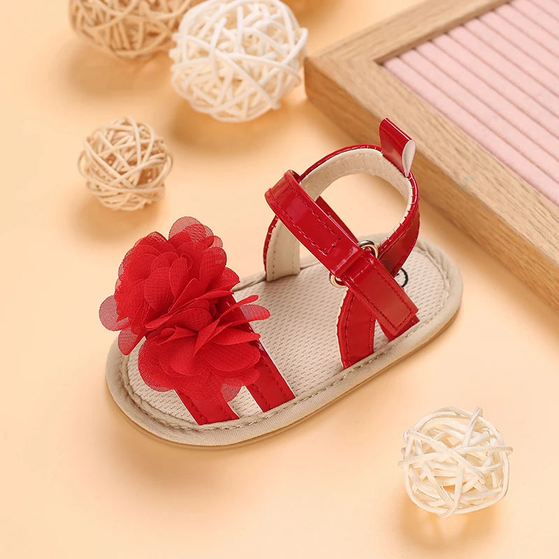 Baby Shoes Baby Shoes 0-18 Months Female Infant Fashion Flower Sandals Non slip Soft Sole Walking Shoes