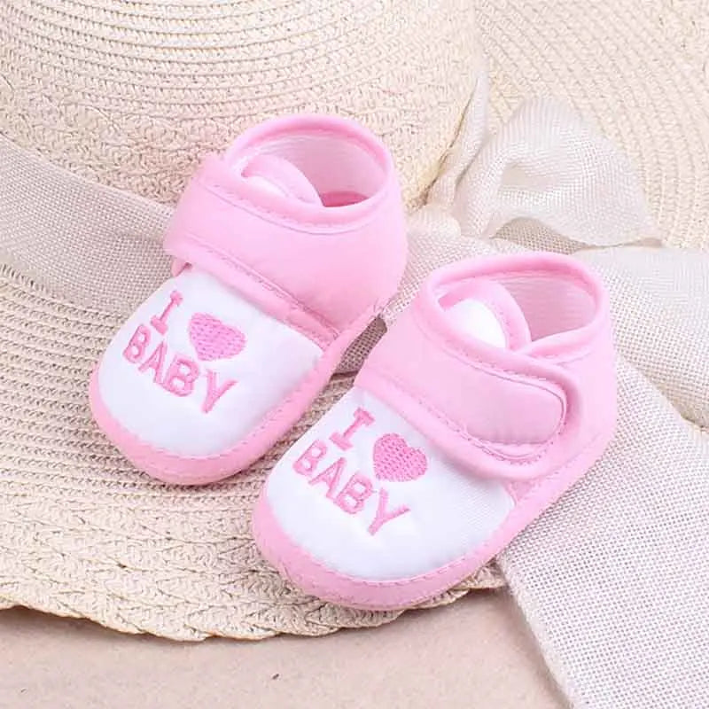 Embroidery Newborn Baby Shoes Cotton Infant First Walkers Footwear Anti-Slip Toddler Soft Sole Shoes for Girl Boy 0-18months