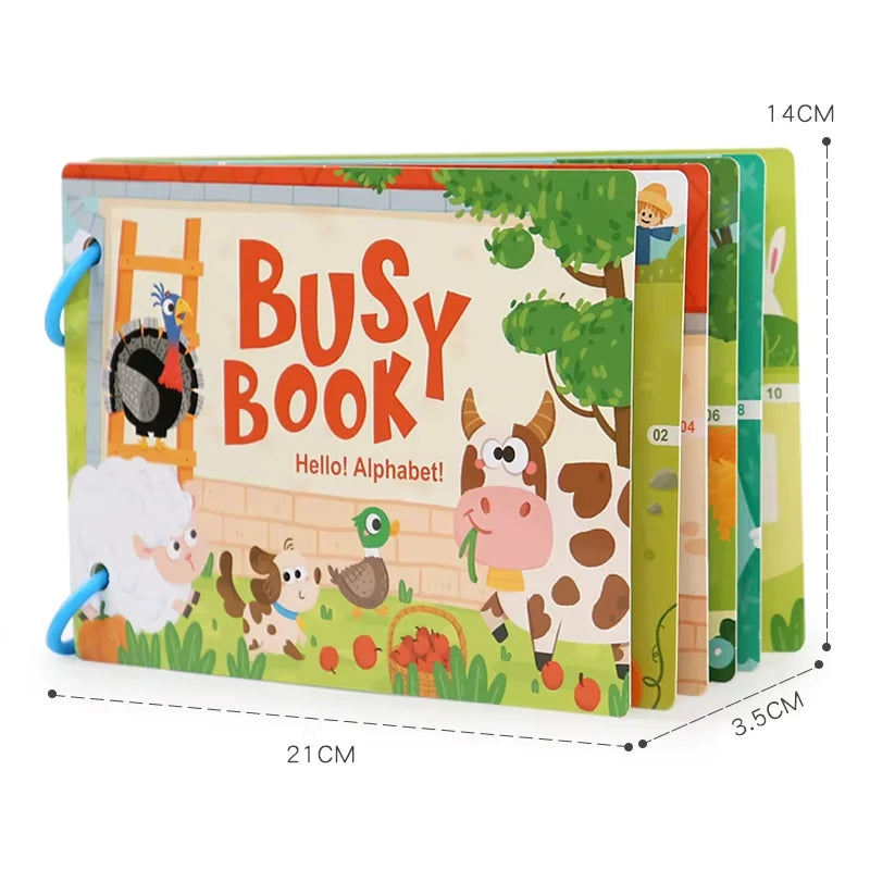 Montessori Baby Busy book My First Quiet Book Paste Early Learning Education Children Toy Matching Puzzles Game For Baby Gift