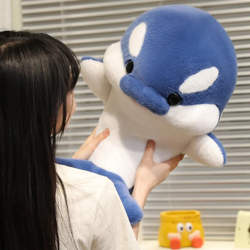 35/50cm Kawaii Killer Whale Plush Toys Stuffed Orcinus Orca Fish Doll Cute Shark Cartoon Soft Sleep Pillow Kids Girls Baby Gift