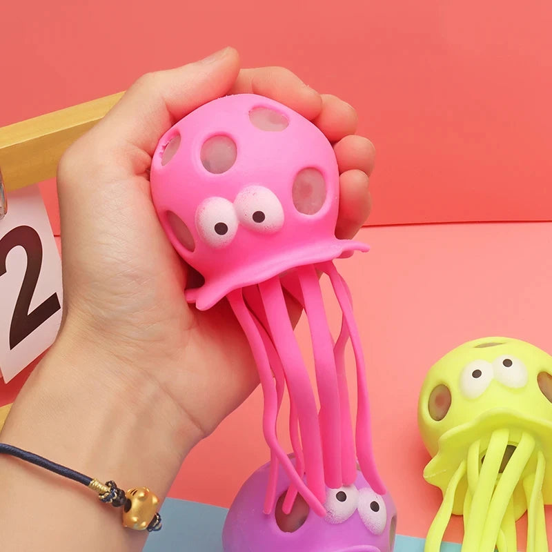 Summer Swimming Play Water Bathroom Toy Baby Bath Toys Sponge Water Absorbing Octopus Squeezing Stress Relief Toys for Children