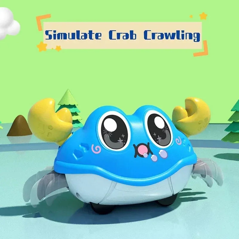 Crawling Crab Tummy Time Walking Dancing Toy Baby Sensory Toy Learning Crawl Gifts Double Force Walking Crawling Toys
