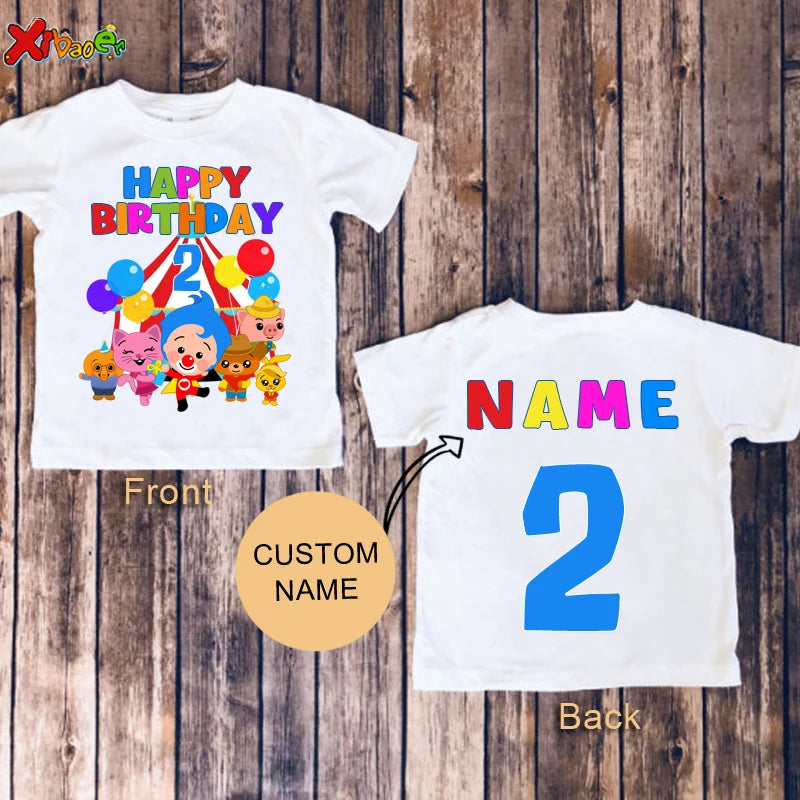 boy Birthday Shirt Girl Shirts Party Shirt for Kids Personalized Name Shirt Toddler Baby Gift 3 1st Clothes Boy Tee Girl Shirt