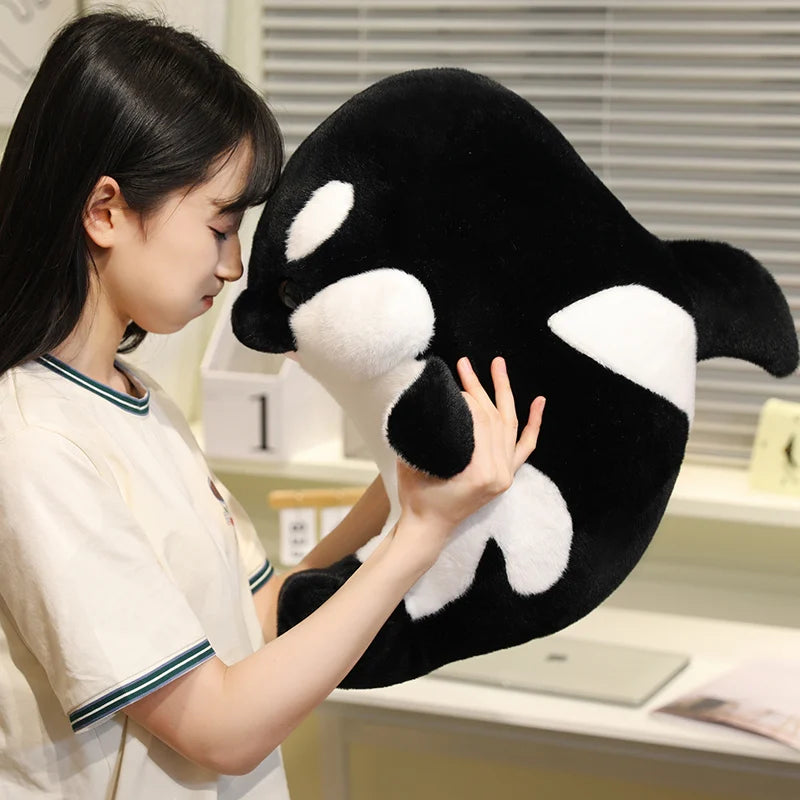 35/50cm Kawaii Killer Whale Plush Toys Stuffed Orcinus Orca Fish Doll Cute Shark Cartoon Soft Sleep Pillow Kids Girls Baby Gift