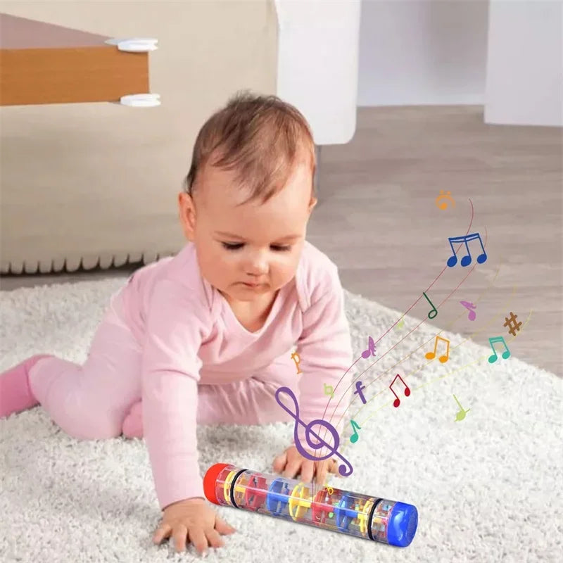 Montessori Baby Rain Stick Musical Toy Baby Rattles Early Educational Toy Musical Instrument Sensory Toys for Kids Children Gift