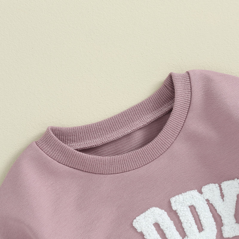 2023-10-05 Lioraitiin 0-18M Daddys Girls Newborn Baby Clothes Ruffle Long Sleeve Sweatshirt Bodysuit Infant Baby Girl Outfits