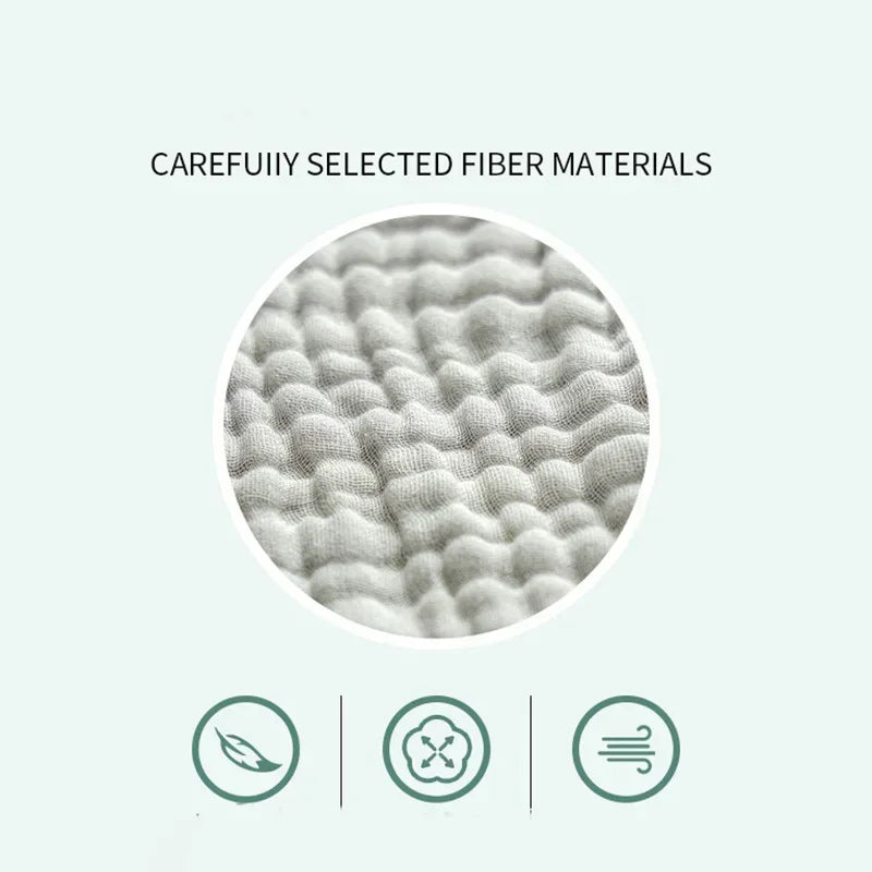 Baby Bath Towel Kids Swaddle Wrap Bedding Pure Cotton Bubble Muslin Blanket 6 Layers Infant Gauze Receiving Blanket 105*105cm
