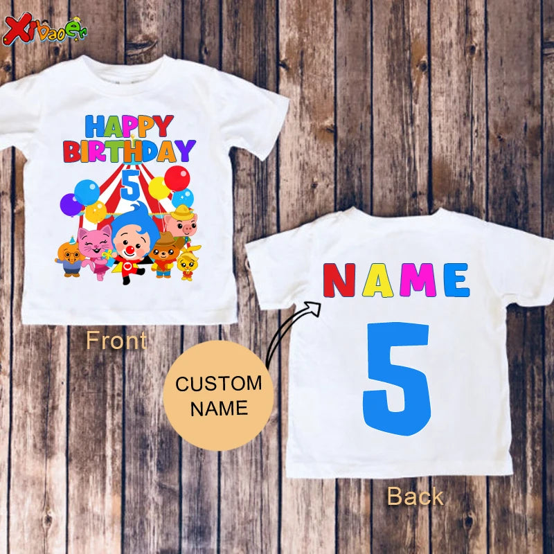 boy Birthday Shirt Girl Shirts Party Shirt for Kids Personalized Name Shirt Toddler Baby Gift 3 1st Clothes Boy Tee Girl Shirt