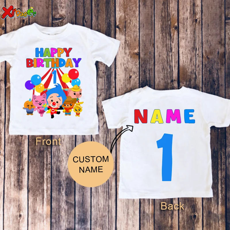 boy Birthday Shirt Girl Shirts Party Shirt for Kids Personalized Name Shirt Toddler Baby Gift 3 1st Clothes Boy Tee Girl Shirt