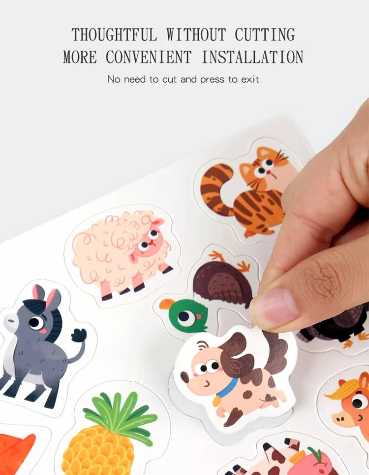 Montessori Baby Busy book My First Quiet Book Paste Early Learning Education Children Toy Matching Puzzles Game For Baby Gift
