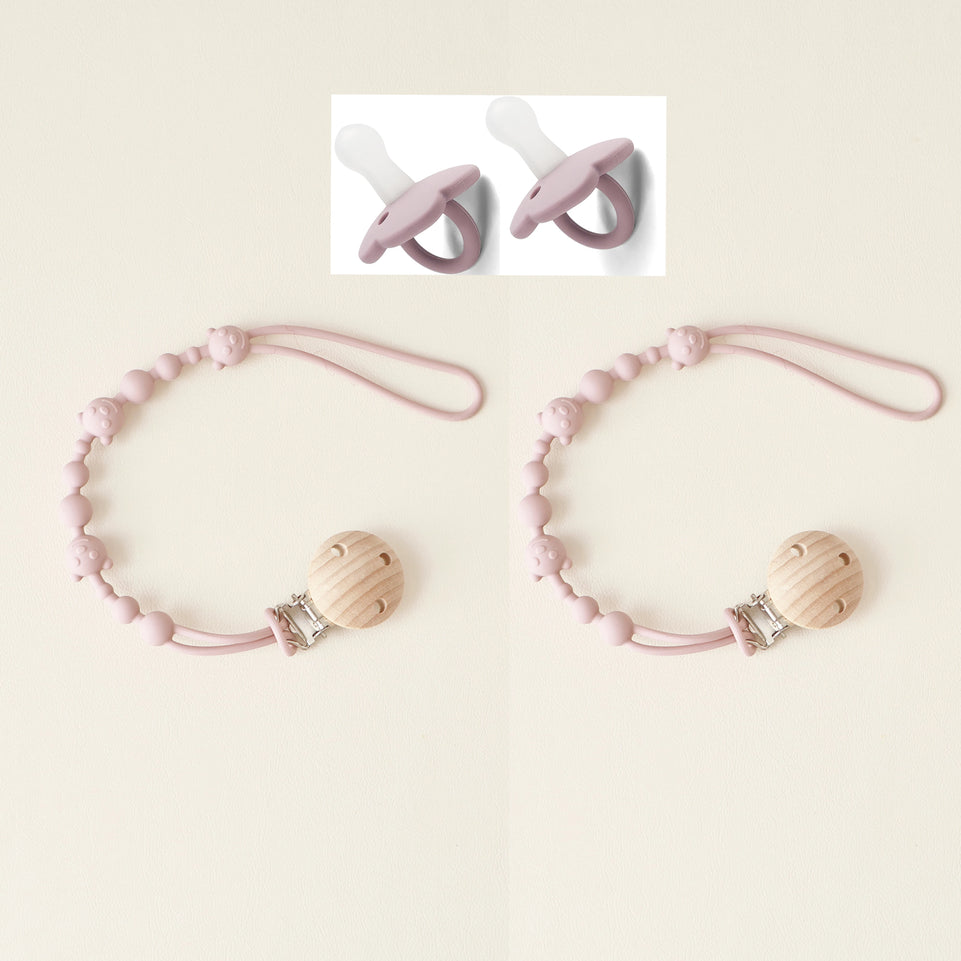 1/4PCS New Baby Gift Teether Chain BPA Free Silicone Baby Pacifier Clip Portable Nipple Holder Teether Toys Baby Accessories