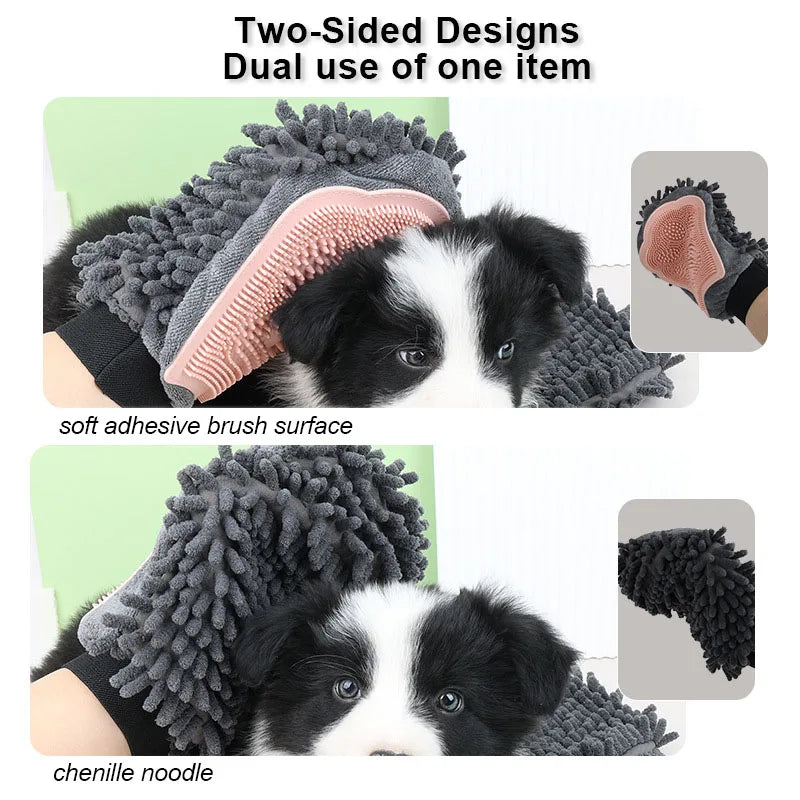 1PC Dog Grooming Brushes Shedding Comb Gloves Double-Sided Cleaning Massage Glove Dog Hair Removal Glove Dog Hair Removes Glove