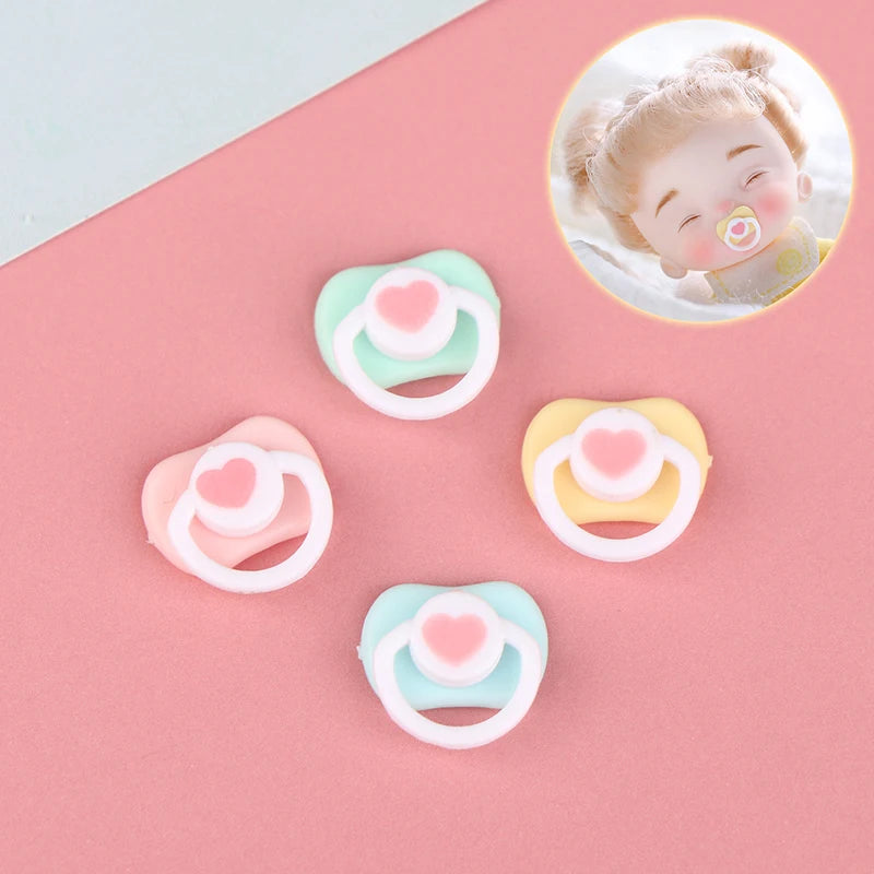 Lovely Mini Doll Pacifier Play House Supplies Dummy Nipples For OB11 BJD Doll Baby Dolls Kids Toy Baby Pacifier Accessories
