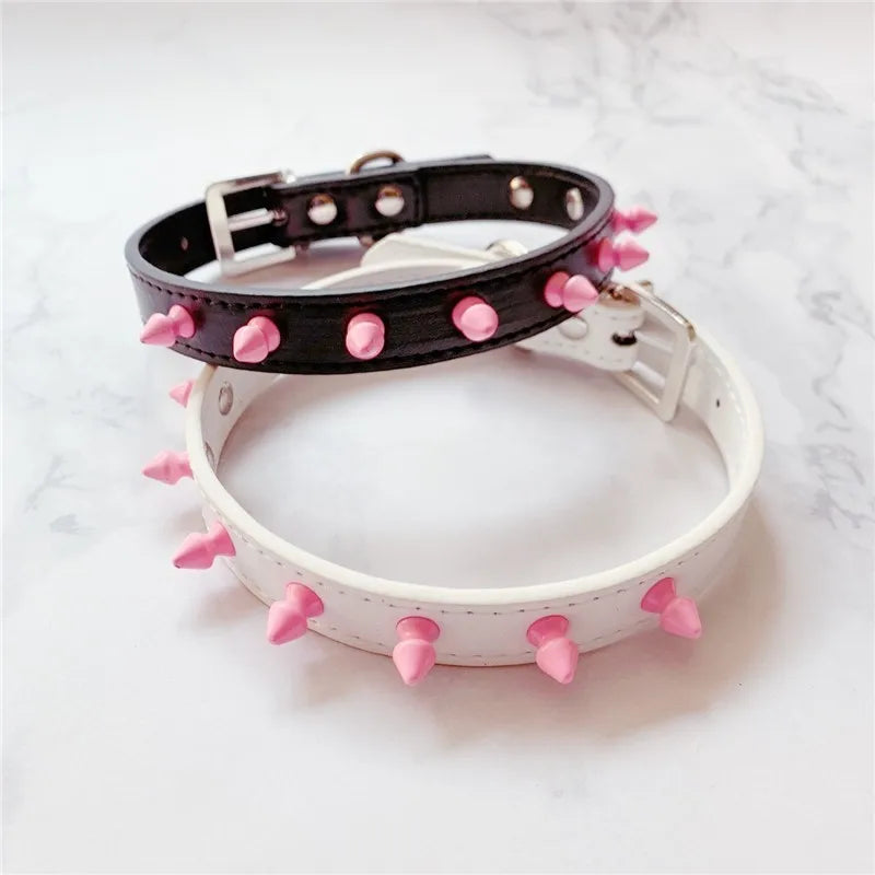 4 Colors  Studded Rivet Women Sexy Punk Choker Collar Leather Jewelry Neckring Rock Handmade Necklace Gift for Girls Accessories