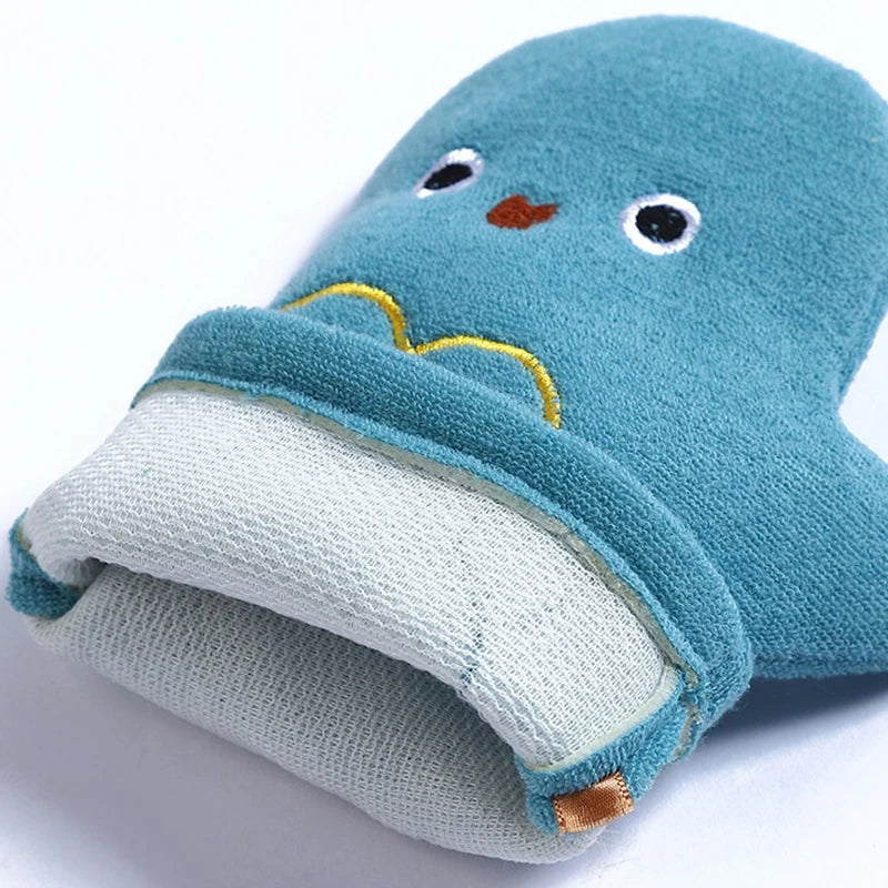 Baby Bath Gloves for Kids Toddlers Cartoon Animal Shower Gloves Towels Washcloth for Bathing Children Wash Clean Shower Massage
