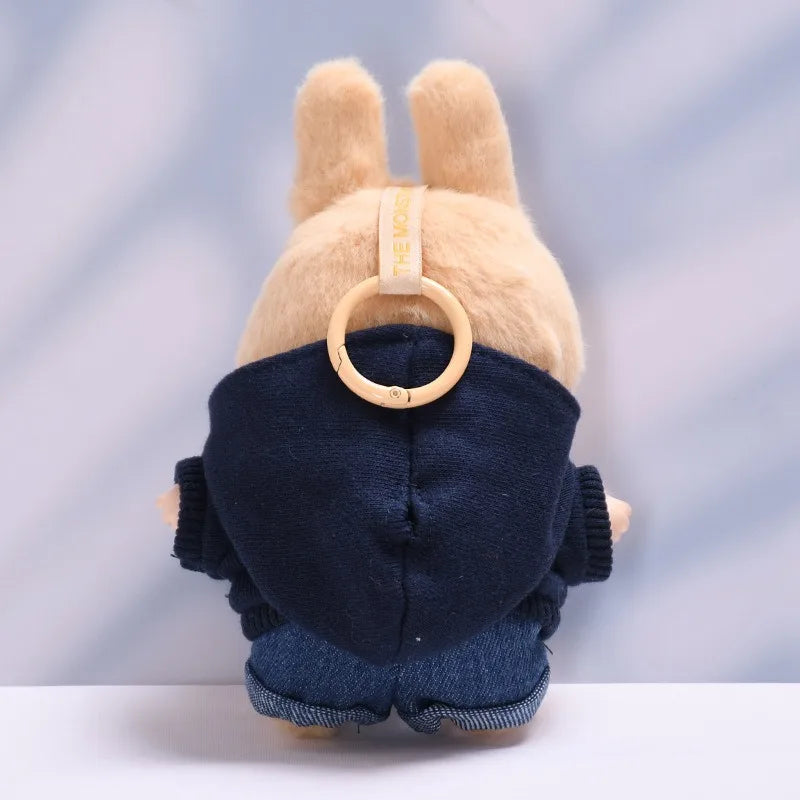 Clothes only] one or two generations of blind box Labubu sitting party fashion baby clothes casual hooded sweater jeans Labubu
