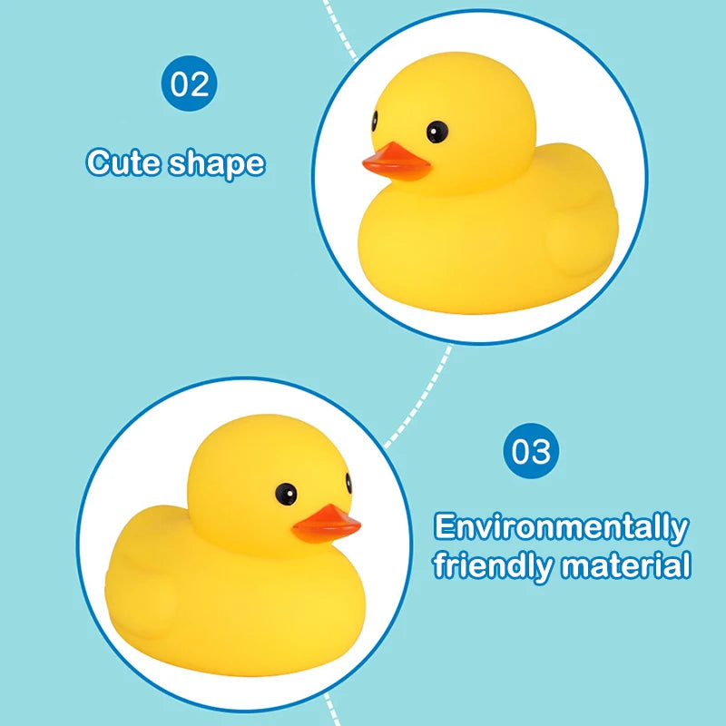 Baby Bath Toys Cute Duck Baby Gift Bathroom Rubber Large Yellow Duck Bathing Playing Water Kawaii Squeeze Float Ducks